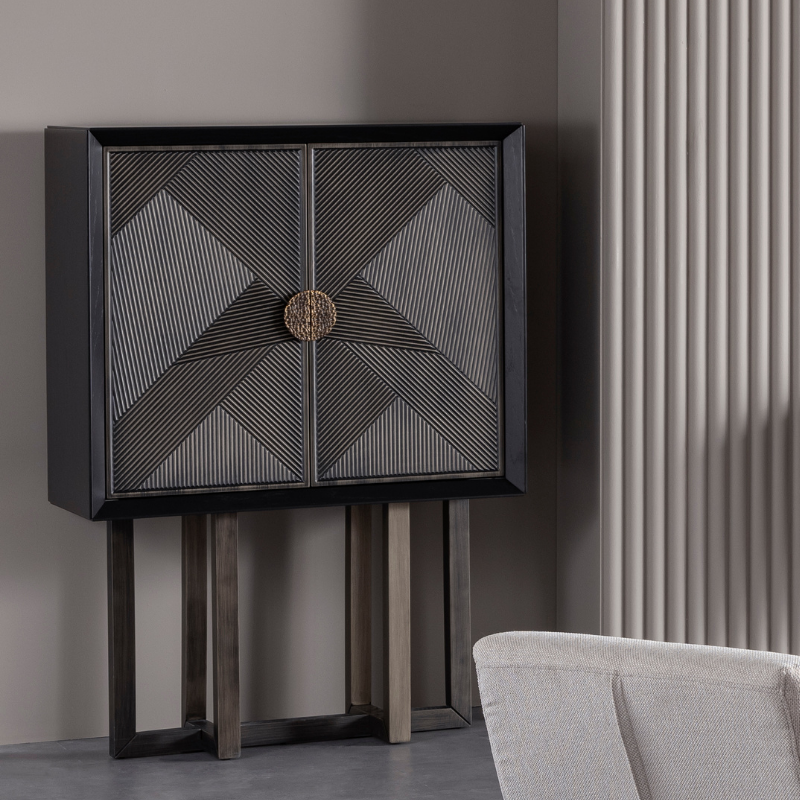 Liora (Black) | Sideboard (Display Cabinet)