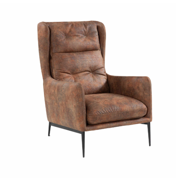 Cordyline  (Metal Black) Fauteuil | Bergère