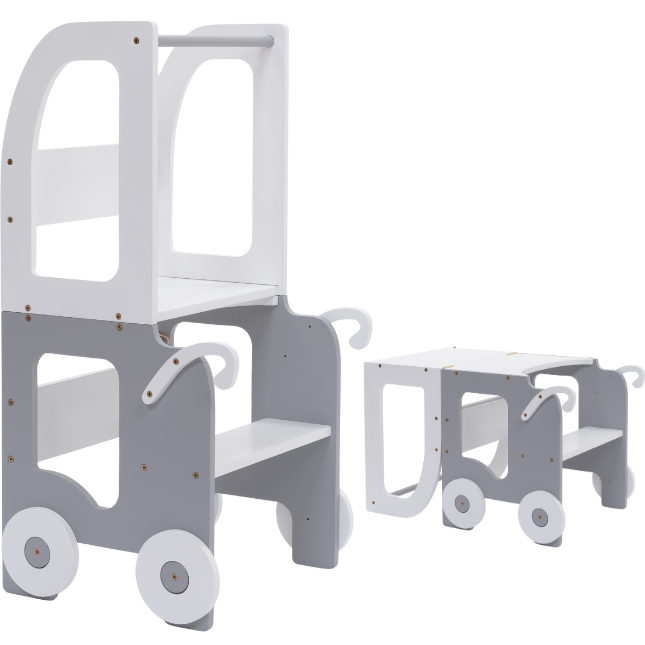 Multifunctional Trolley Tower & Table Stool - Option ||