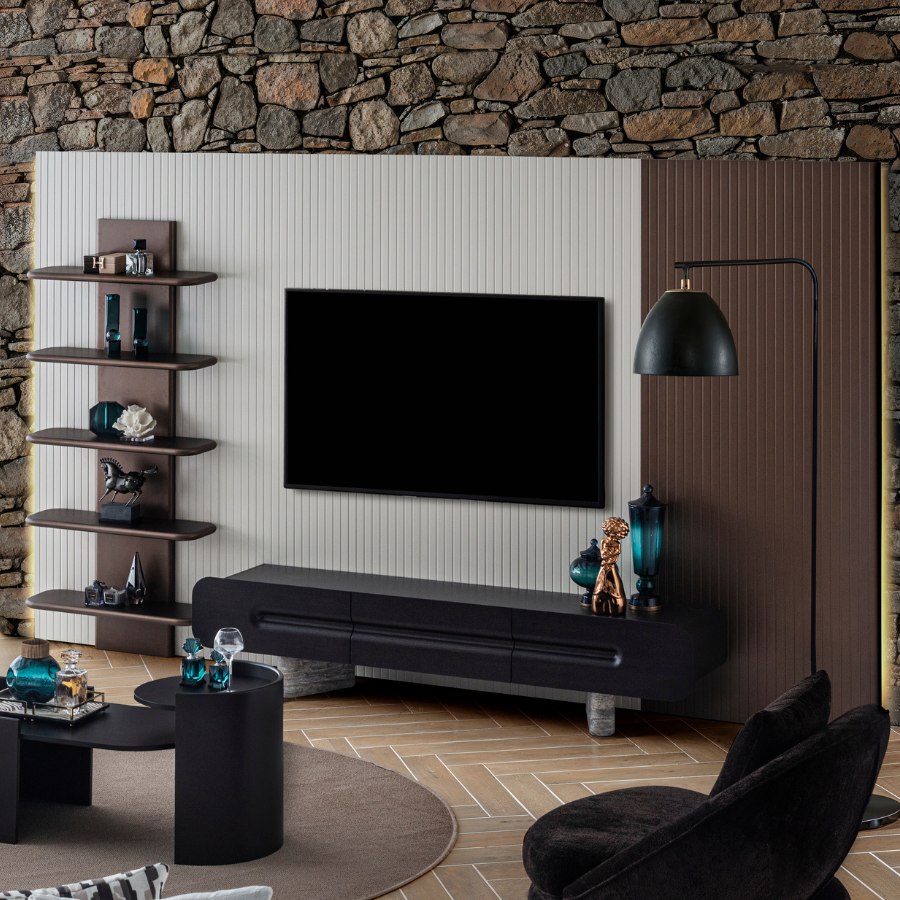 Arc (Black) | Tv Ünitesi & Duvar Paneli