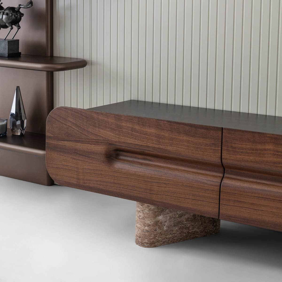 Arc (Walnut) | Tv Ünitesi & Duvar Paneli
